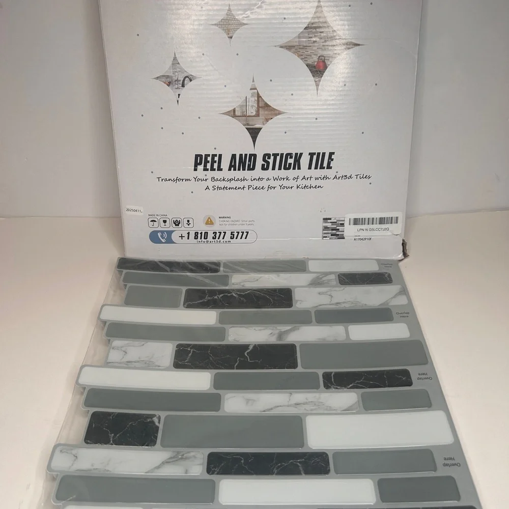 10 Pck 12x12 Peel and Stick Backsplash Kitchen Bathroom Mosaic Tiles Wall Decor